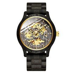 Classic Wooden Men's Mechanical Watch - Glow Mart Direct