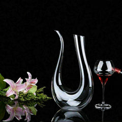 Crystal U-shaped 1500ml Wine Decanter - Glow Mart Direct