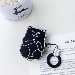 Cartoon Cat AirPods Case - Glow Mart Direct