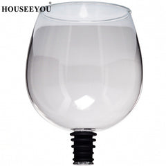 HOUSEEYOU Creative Red Wine Champagne Glass Cup with Silicone Seal Drink Directly from Bottle Crystal Glasses Cocktail Mug 260ML - Glow Mart Direct