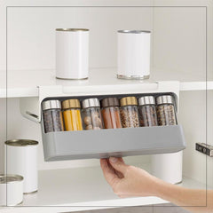 Kitchen Self-Adhesive Wall-Mounted Spice Organizer - Glow Mart Direct