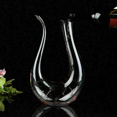 Crystal U-shaped 1500ml Wine Decanter - Glow Mart Direct