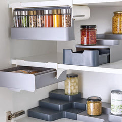 Kitchen Self-Adhesive Wall-Mounted Spice Organizer - Glow Mart Direct