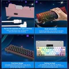 Mini Mechanical Gaming Wired Keyboard - Glow Mart Direct