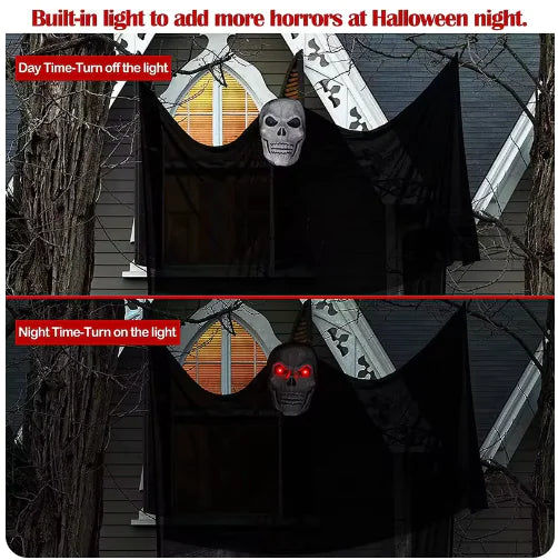 LED Hanging Skull Ghost Halloween Decor - Glow Mart Direct